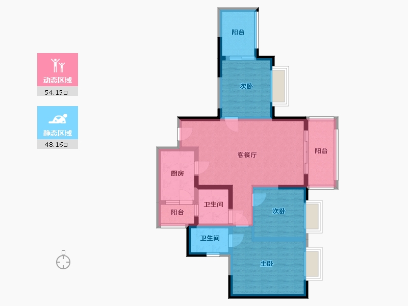 四川省-成都市-sm锦悦-93.44-户型库-动静分区