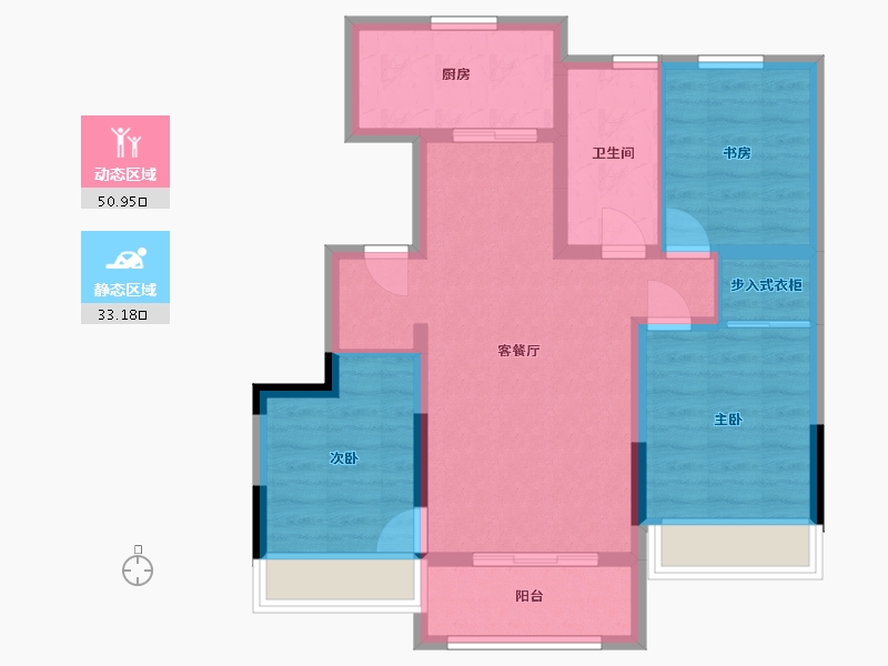 吉林省-长春市-华润置地万象府2期-95.00-户型库-动静分区