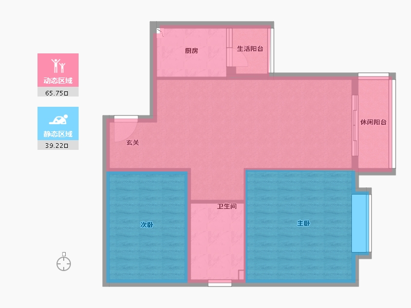 湖南省-长沙市-梅溪盛荟-94.52-户型库-动静分区