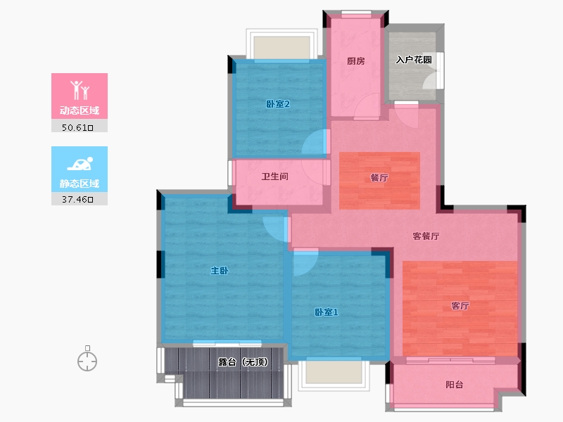 江西省-赣州市-赣州恒大城-87.86-户型库-动静分区