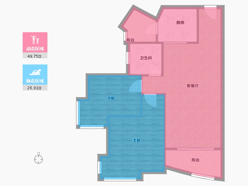 广东省-广州市-广地花园-69.00-户型库-动静分区