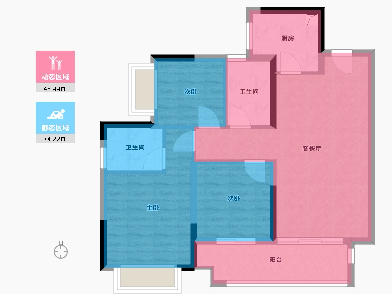 贵州省-贵阳市-大师傅大师傅vv-100.00-户型库-动静分区