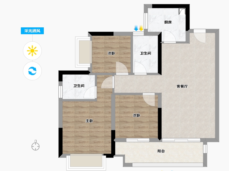 贵州省-贵阳市-大师傅大师傅vv-100.00-户型库-采光通风