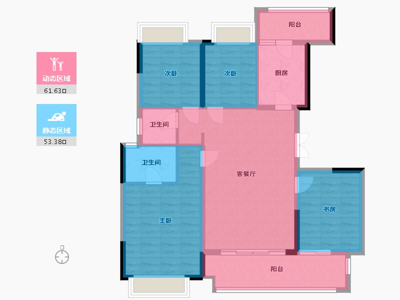 贵州省-贵阳市-上观-110.00-户型库-动静分区