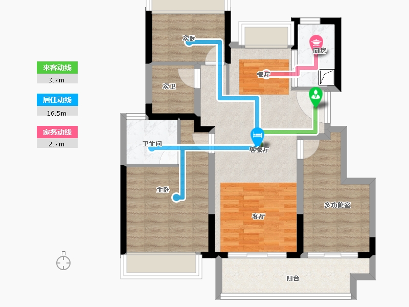 江苏省-盐城市-盐城金樾府-79.41-户型库-动静线