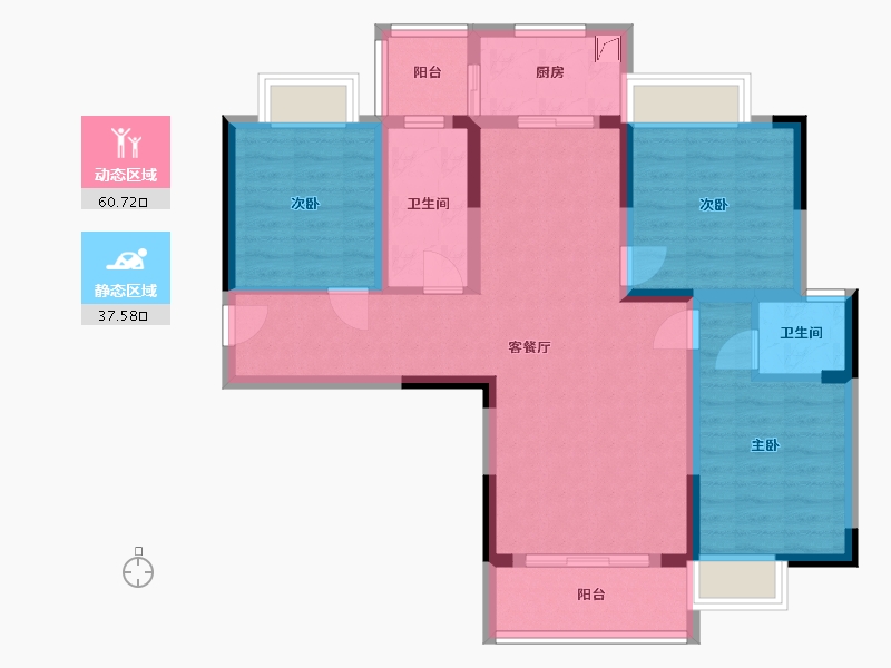 湖南省-衡阳市-御笔华章-100.00-户型库-动静分区