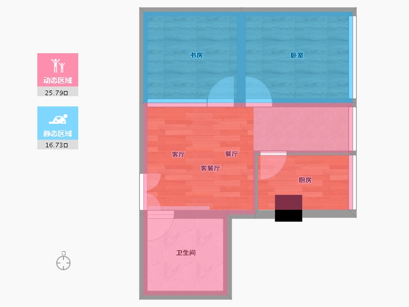 陕西省-延安市-大明宫2期家居生活广场-33.19-户型库-动静分区