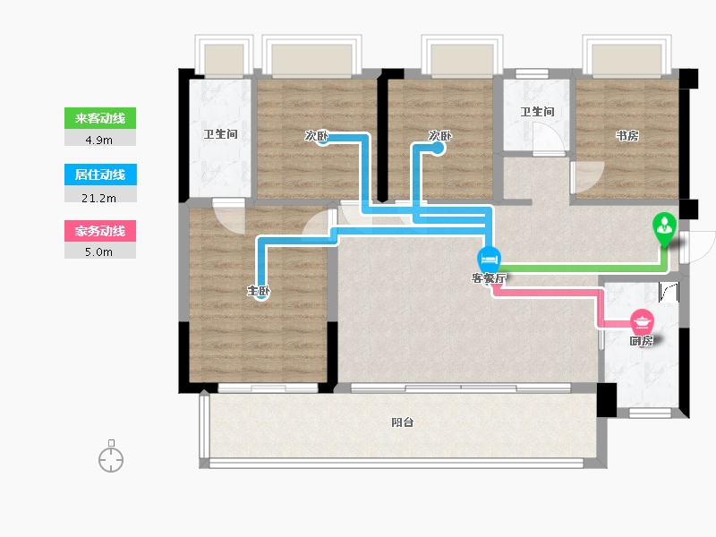 四川省-成都市-云上观邸-110.00-户型库-动静线