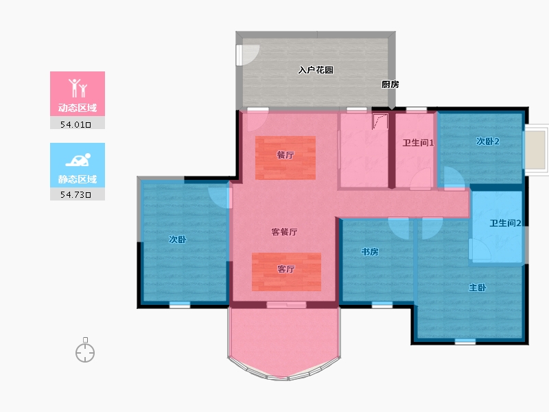 海南省-海口市-绿地海长流-112.00-户型库-动静分区