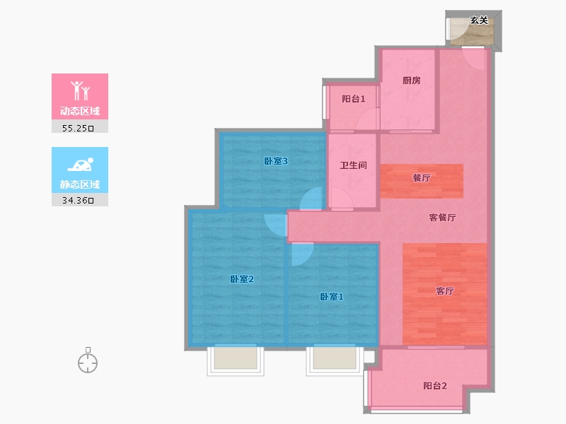 广东省-中山市-保利林语-83.11-户型库-动静分区