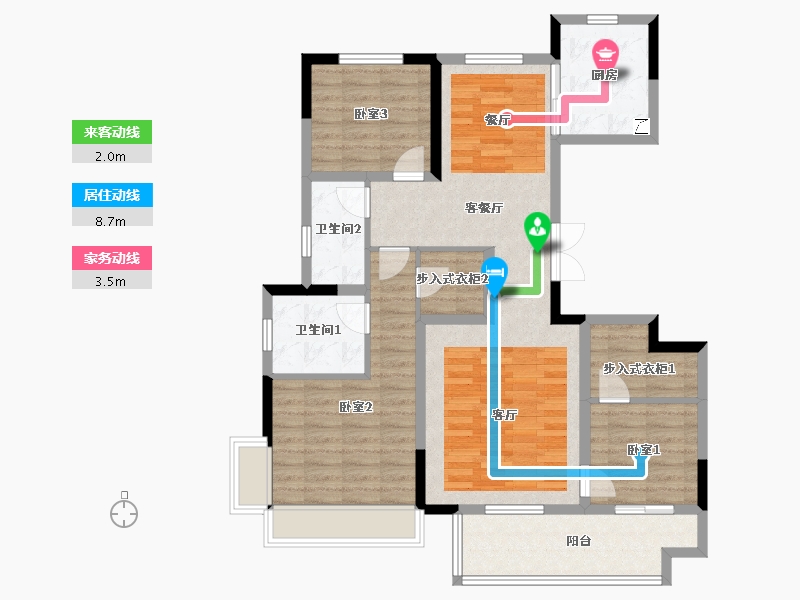 陕西省-延安市-荣民国宾府-101.20-户型库-动静线