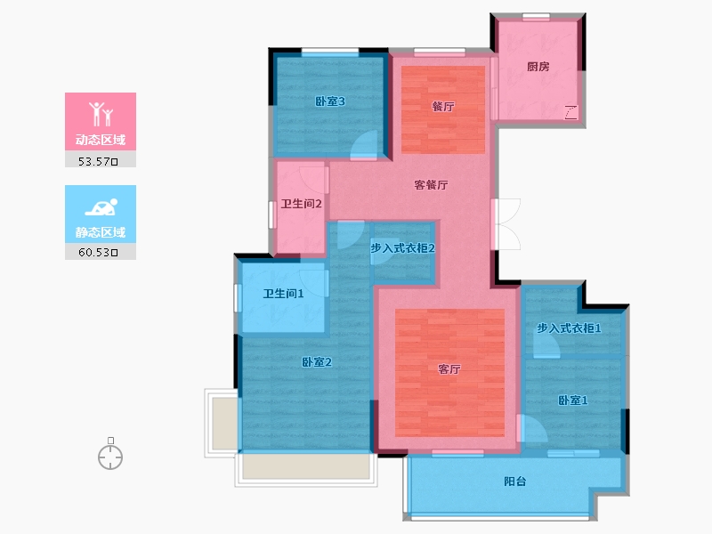 陕西省-延安市-荣民国宾府-101.20-户型库-动静分区