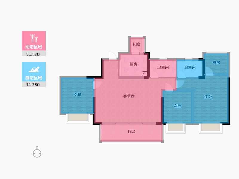 四川省-乐山市-兰台府-108.00-户型库-动静分区