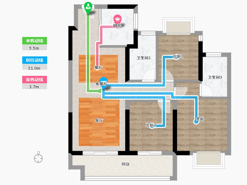 江苏省-盐城市-盐城金樾府-77.13-户型库-动静线