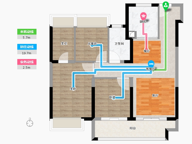 江苏省-盐城市-盐城金樾府-83.99-户型库-动静线