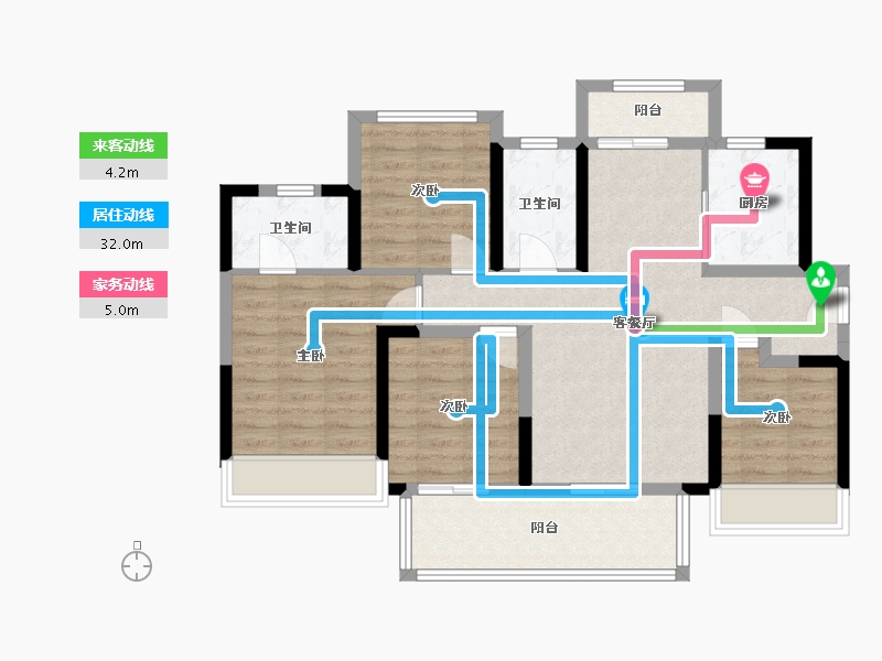 四川省-宜宾市-外滩公馆-110.00-户型库-动静线