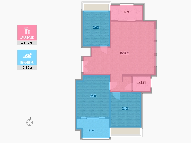 江苏省-镇江市-珑蟠里109-85.00-户型库-动静分区