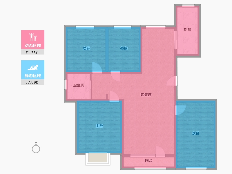 新疆维吾尔自治区-哈密地区-润惠园-119.00-户型库-动静分区