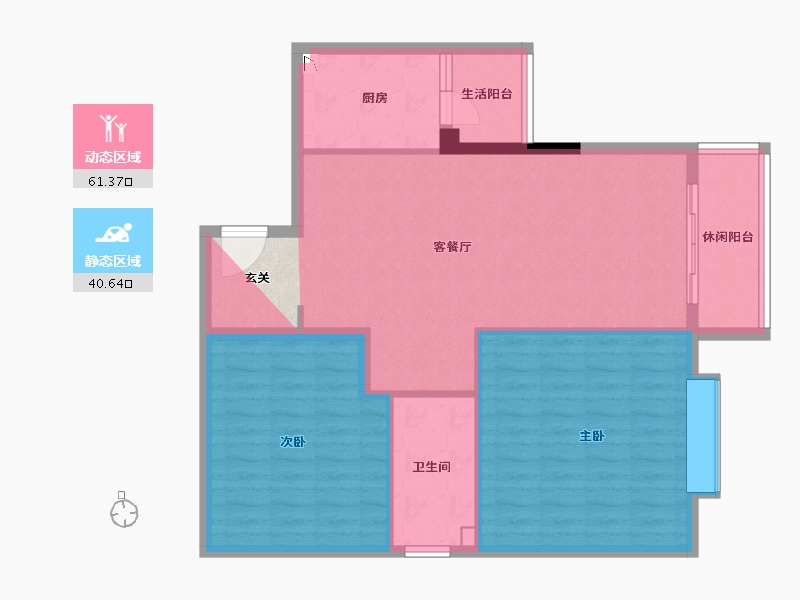 湖南省-长沙市-恒大珺悦府-94.79-户型库-动静分区