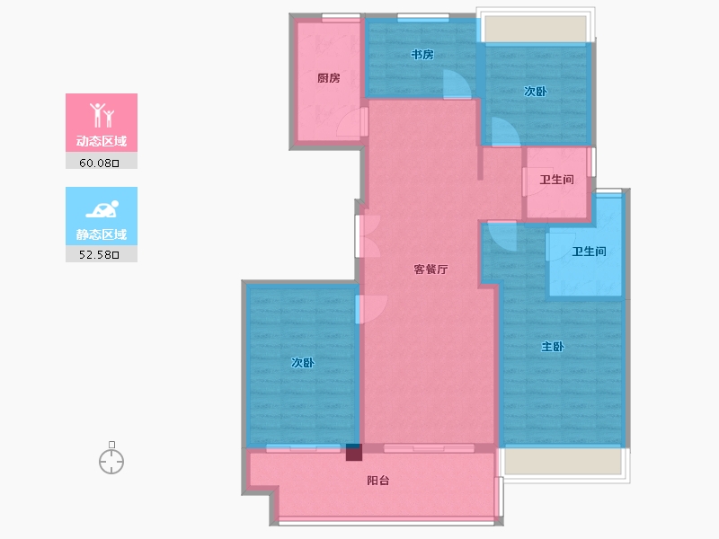 江苏省-镇江市-珑蟠里130-101.00-户型库-动静分区