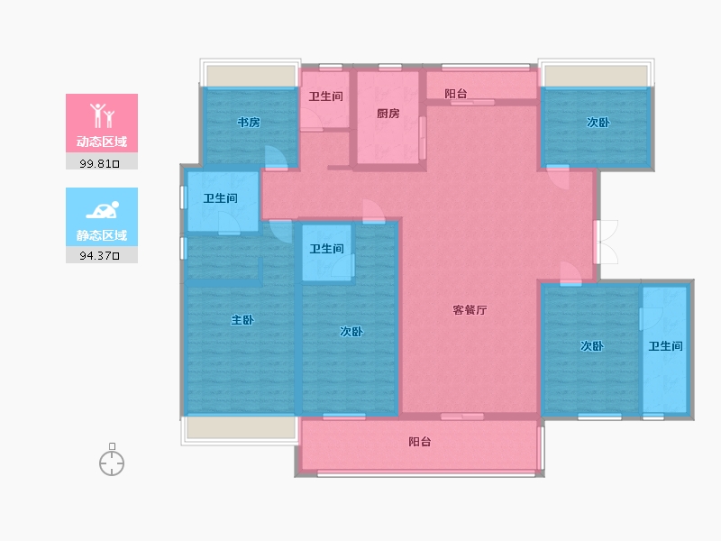 江苏省-镇江市-珑蟠里218-174.00-户型库-动静分区