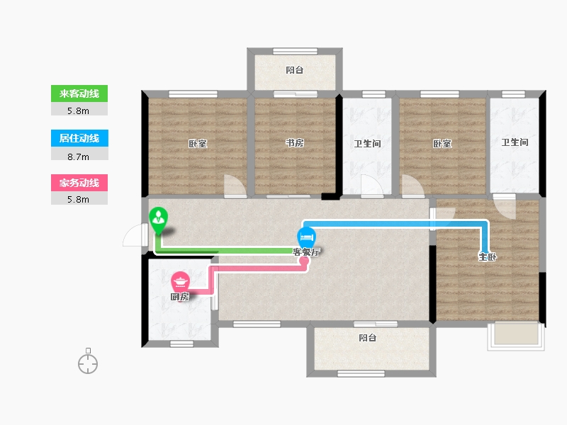 湖北省-宜昌市-联投银河公园-121.00-户型库-动静线