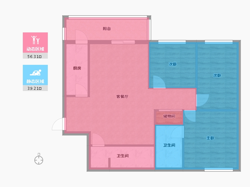 北京-北京市-国际港-100.00-户型库-动静分区