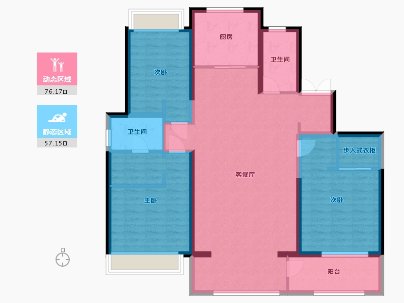 河南省-三门峡市-锦绣家苑-124.00-户型库-动静分区