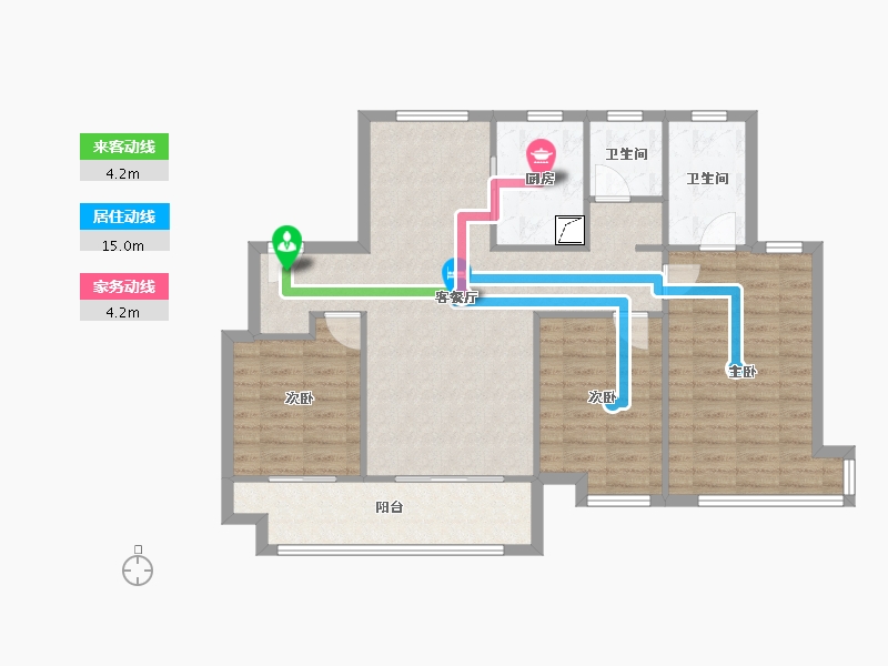 山东省-济南市-劝学里-103.00-户型库-动静线