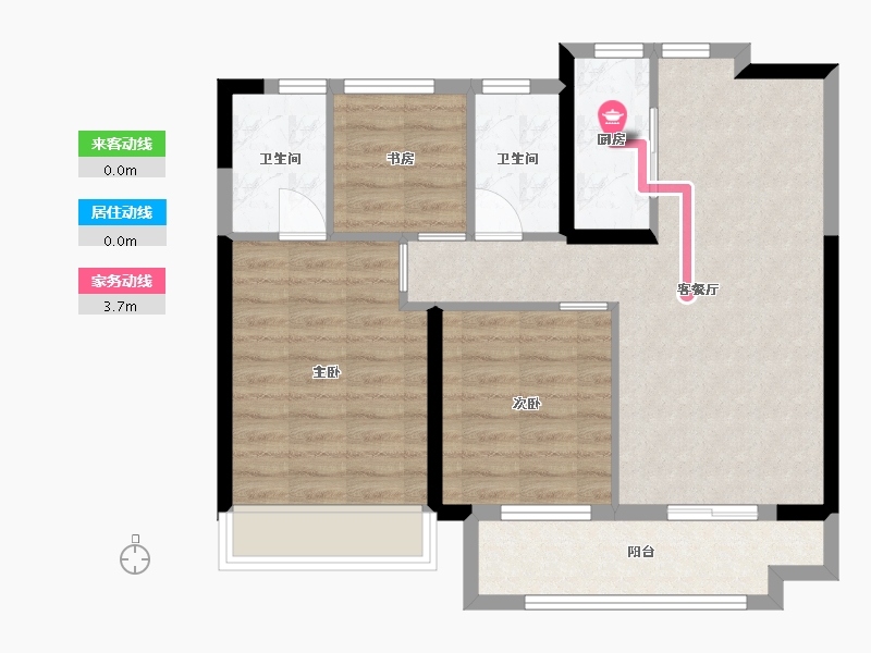 浙江省-温州市-华鸿·锦悦里-77.93-户型库-动静线