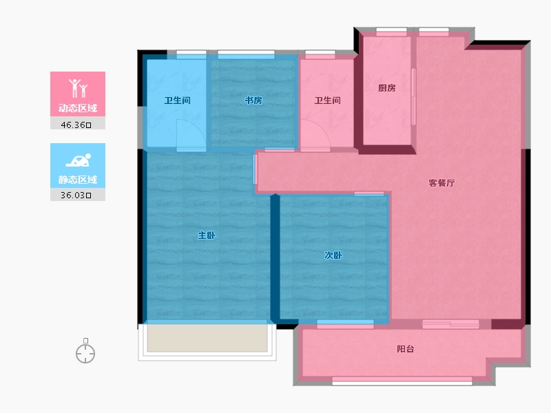 浙江省-温州市-华鸿·锦悦里-77.93-户型库-动静分区