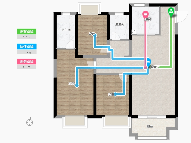 江苏省-盐城市-奥园公园悦府-88.00-户型库-动静线