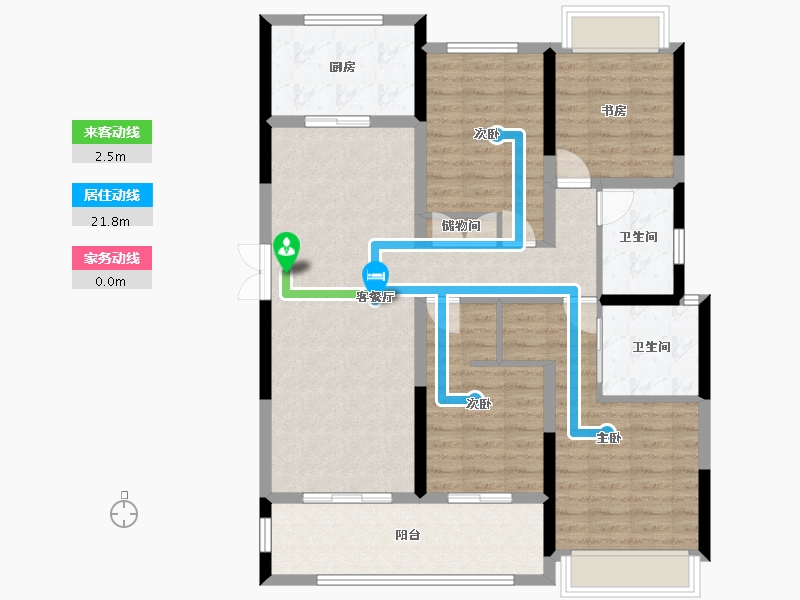 安徽省-宿州市-御景澜庭-128.00-户型库-动静线