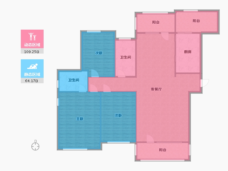 山东省-烟台市-天马相城四期-156.00-户型库-动静分区