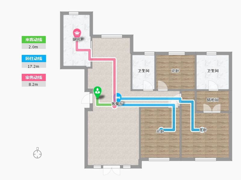 江苏省-南通市-万濠山庄-121.00-户型库-动静线