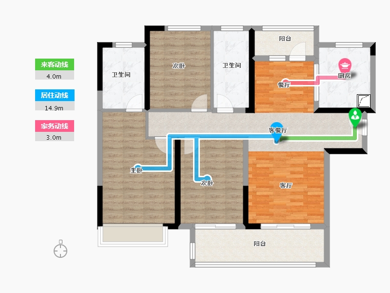 河南省-郑州市-正弘中央公园-108.00-户型库-动静线