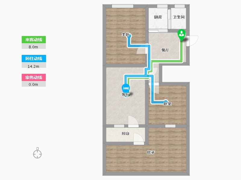 浙江省-杭州市-塘河南村-55.00-户型库-动静线