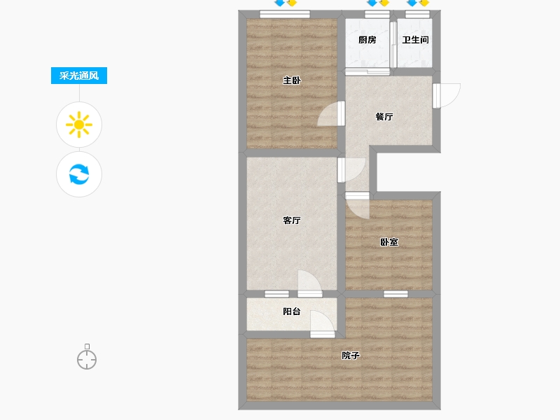 浙江省-杭州市-塘河南村-55.00-户型库-采光通风