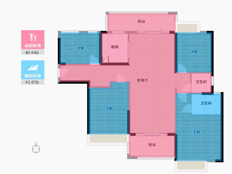 广东省-汕尾市-华耀城-128.00-户型库-动静分区