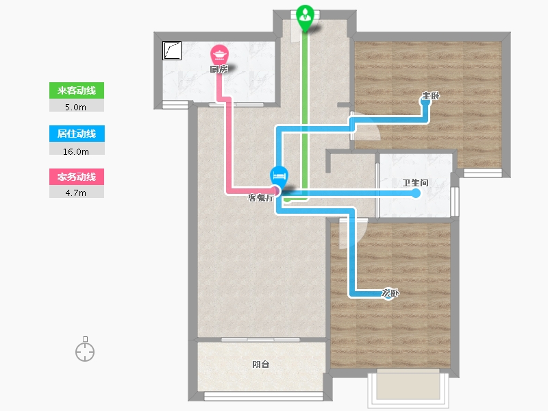 湖北省-武汉市-龙湖春江彼岸-110.00-户型库-动静线