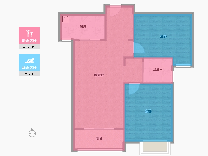 湖北省-武汉市-龙湖春江彼岸-110.00-户型库-动静分区