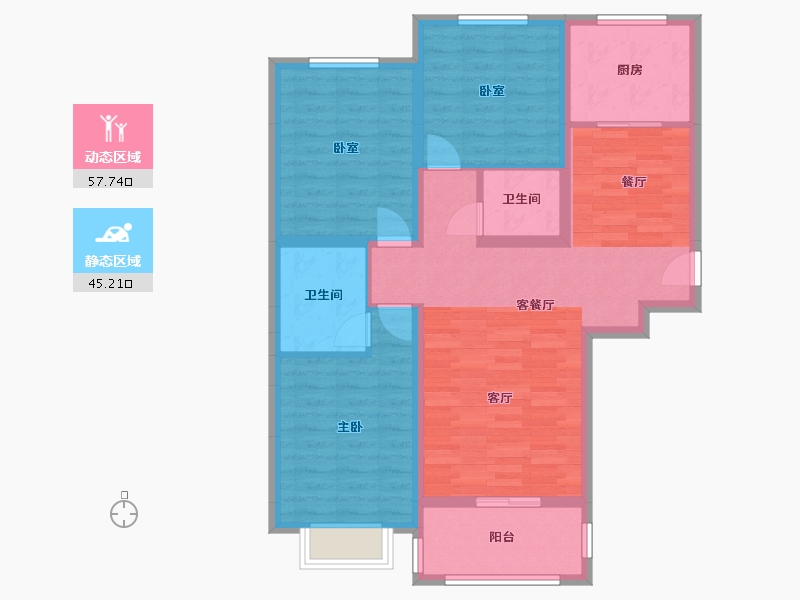 河北省-石家庄市-盛华园-124.00-户型库-动静分区