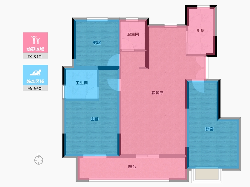 浙江省-丽水市-君悦府-82.00-户型库-动静分区