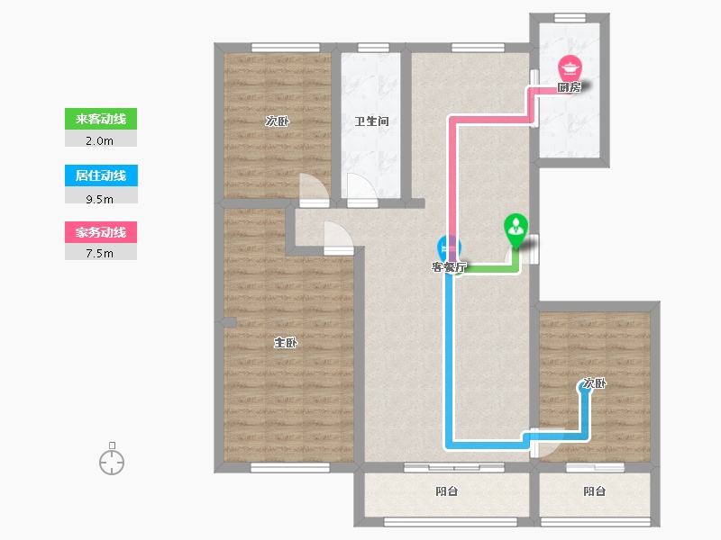 新疆维吾尔自治区-塔城地区-中天世纪城-108.00-户型库-动静线