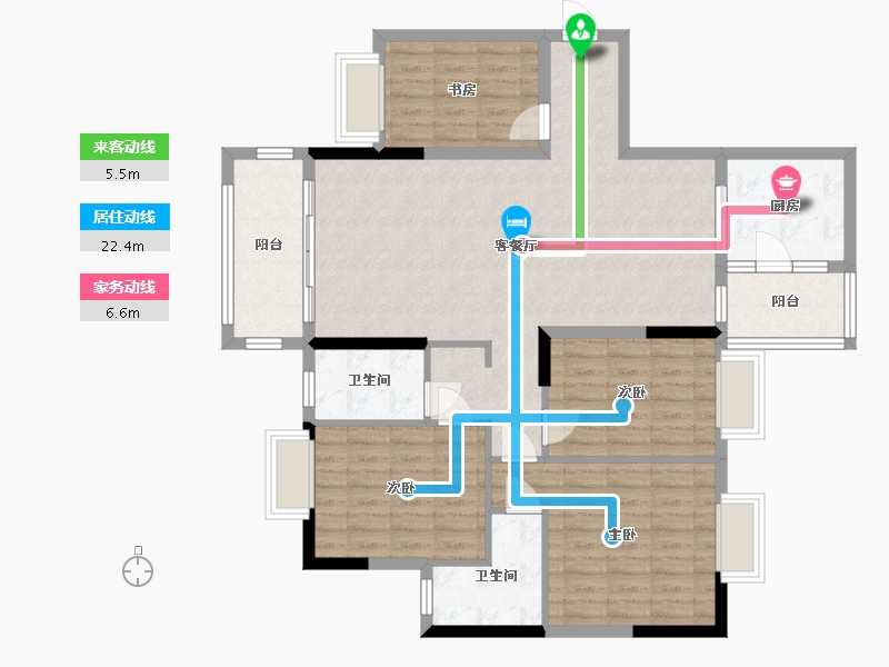 广西壮族自治区-梧州市-学府一号-119.00-户型库-动静线