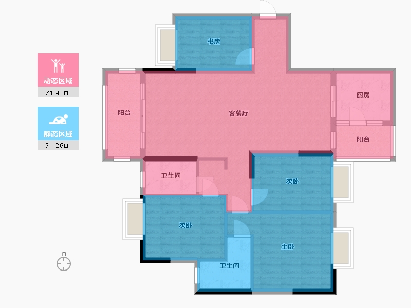 广西壮族自治区-梧州市-学府一号-119.00-户型库-动静分区