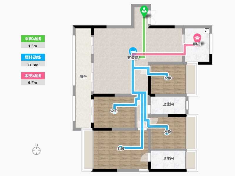 安徽省-滁州市-金鹏山河印-112.00-户型库-动静线