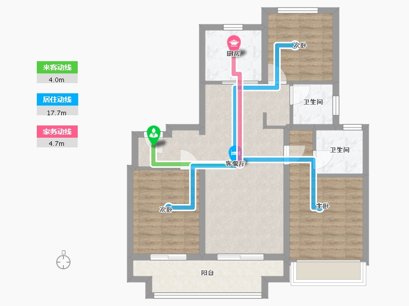 山东省-济南市-绿城春来晓园-90.00-户型库-动静线