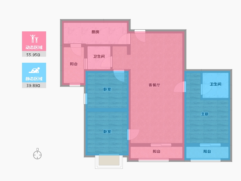 新疆维吾尔自治区-乌鲁木齐市-秦基 上河院-95.00-户型库-动静分区