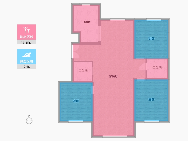 内蒙古自治区-呼伦贝尔市-通福嘉园3期-114.00-户型库-动静分区